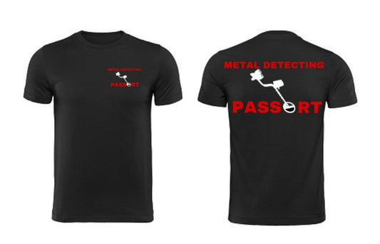 Short Sleeve T - Shirt with the Metal Detecting Passport logo on the front left chest - Metal Detecting Passport