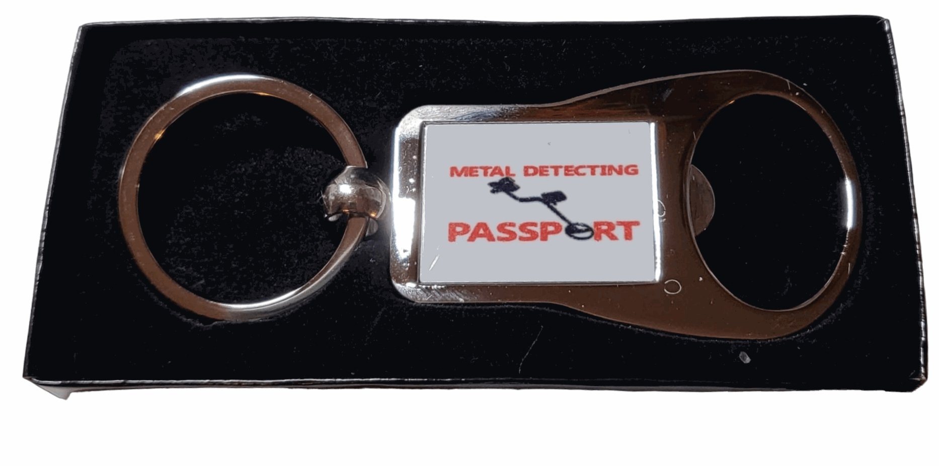 Metal Keyring with bottle opener and the MDP logo - Metal Detecting Passport